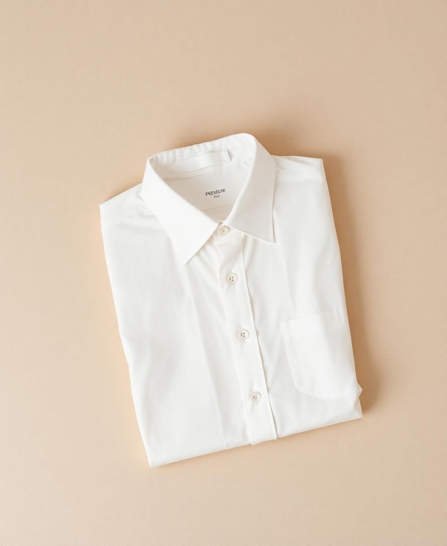 Close detail of a YJS shirt showing stitching and fabric